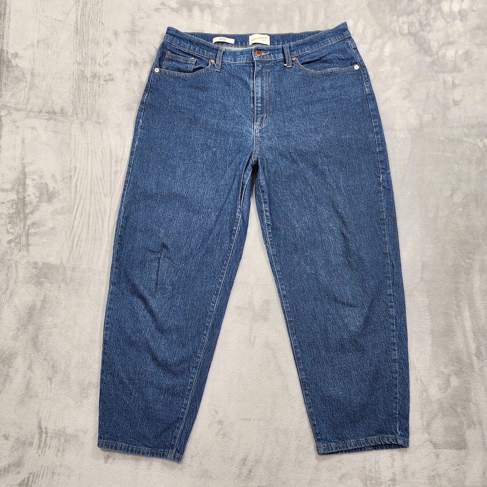 Universal Thread Jeans Womens 16/33R Blue High Rise Balloon Tapered Stretch